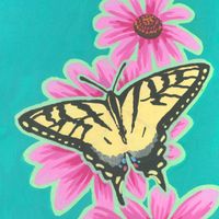 Butterfly Garden: Coneflower & Swallowtail