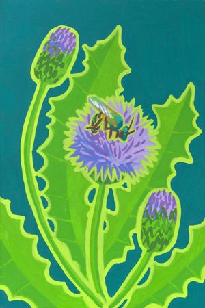 Butterfly Garden: Thistle &amp; Bee